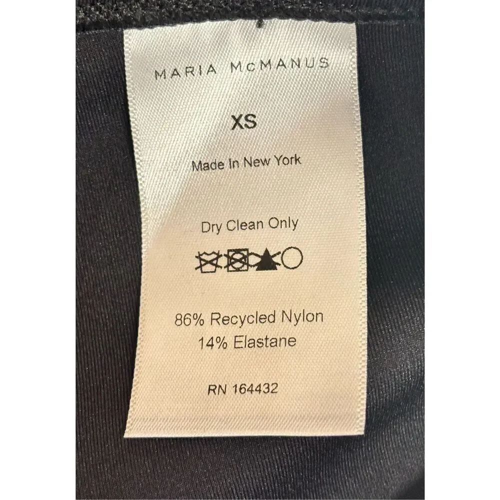 MARIA MCMANUS High Waisted Recycled Nylon Bike Short in Black NWT Shirt XS